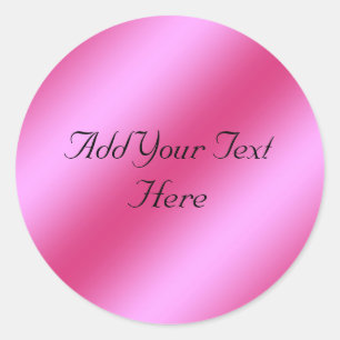 Pink Faux Metallic Foil Customisable Sticker