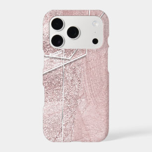 Pink Faux Shimmer look Crystal Glass Glam
