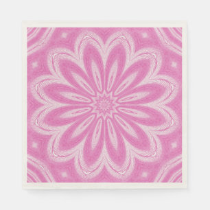Pink Faux Tulle Flower Design Napkin