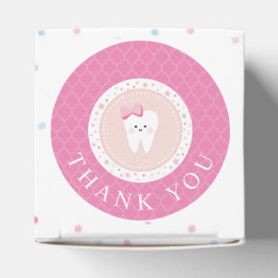 Pink Favour Box for the First Tooth Party