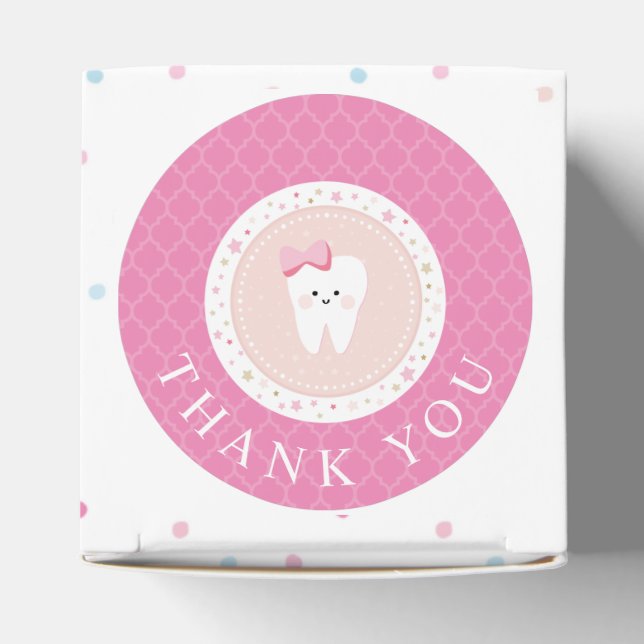 Pink Favour Box for the First Tooth Party  (Top)