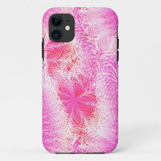 Pink feather boa iPhone 11 case