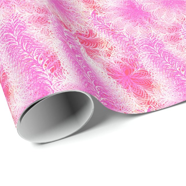 Pink feather boa wrapping paper (Roll Corner)