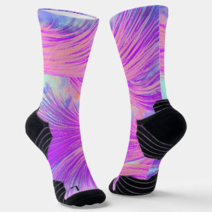 Pink feather socks