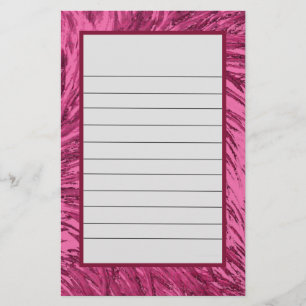 Pink Feathered lDesign Stationery