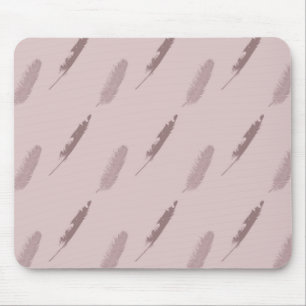 Pink Feathers Mouse Mat