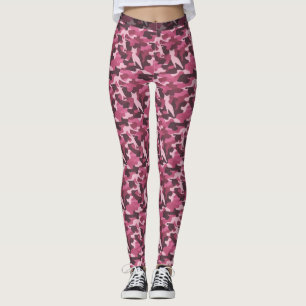 Pink Feline Camouflage (Pattern 1) Leggings