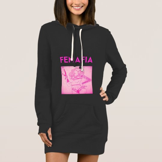 PINK FEMAFIA SWEATSHIRT DRESS DESIGN