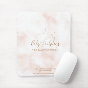 Pink feminine Body sculpting contouring spa Mouse Mat