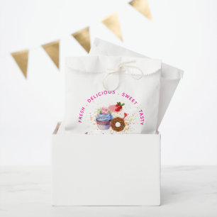Pink feminine cakes & sweet business  favour bags