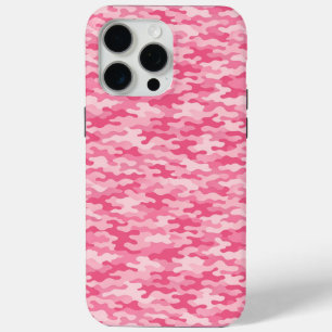 Pink Feminine Camo Pattern iPhone 15 Pro Max Case
