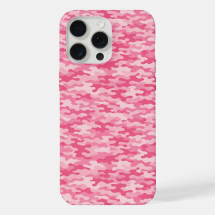 Pink Feminine Camo Pattern iPhone 15 Pro Max Case