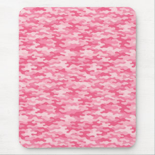 Pink Feminine Camo Pattern Mouse Mat