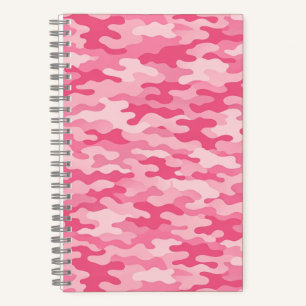 Pink Feminine Camo Pattern Notebook