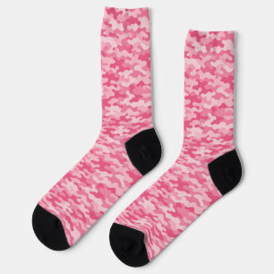 Pink Feminine Camo Pattern Socks