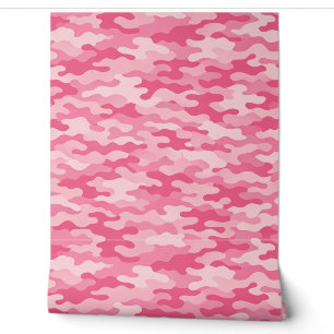 Pink Feminine Camo Pattern Wallpaper