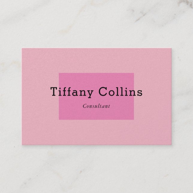 Pink Feminine Pearl Minimalist Professional Modern Business Card (Front)