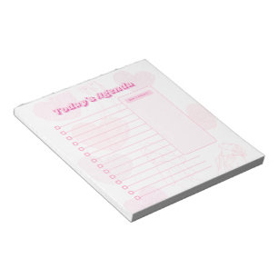 Pink Feminist Daily Agenda Notepad
