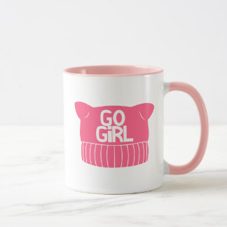 Pink Feminist Pussy Knit Hat Mug