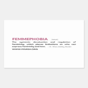 Pink FEMMEPHOBIA Sticker