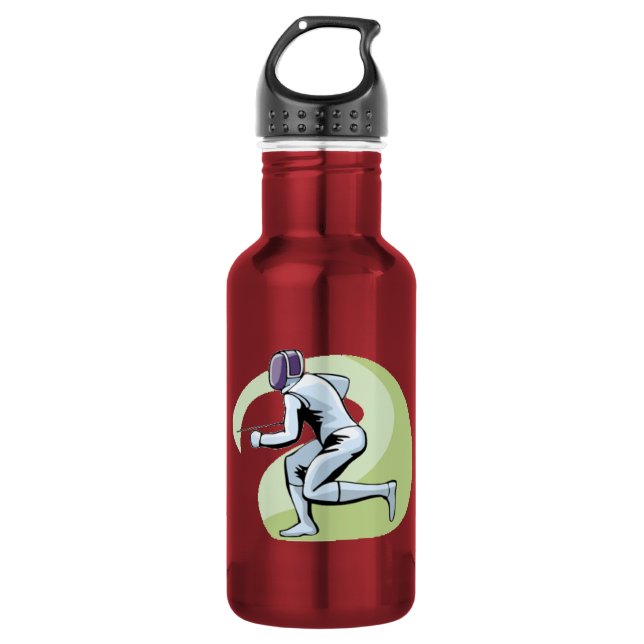 Pink Fencing 532 Ml Water Bottle (Front)