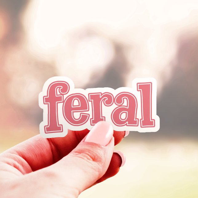 Pink Feral Cute Typography Vinyl  (Creator Uploaded)