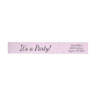 Pink Fibre Wrap Around Label