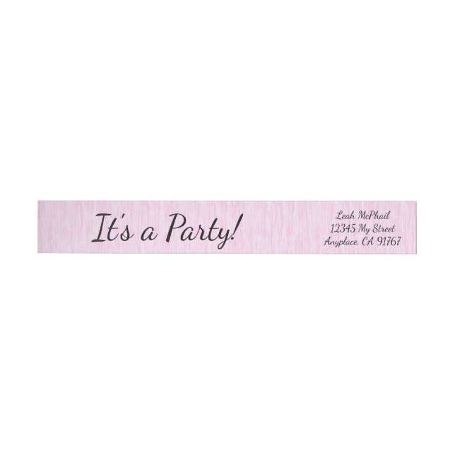 Pink Fibre Wrap Around Label (Individual)