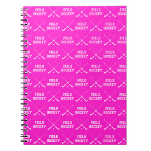 Pink Field Hockey Notebook