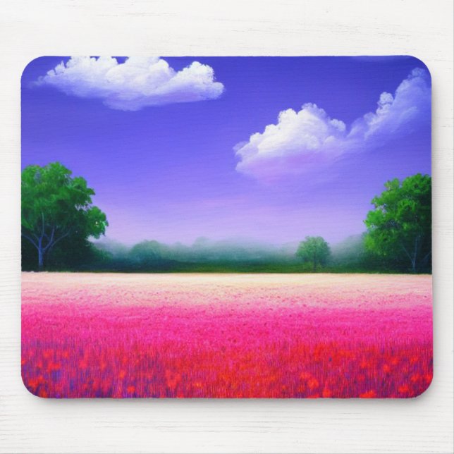 Pink Field Mousepad (Front)