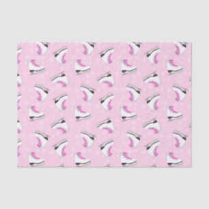 Pink Figure Skating Pattern Tissue Paper