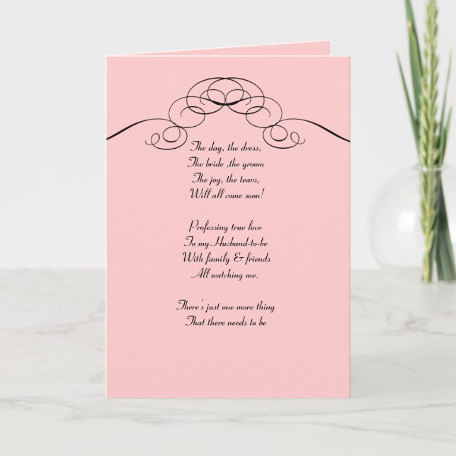Pink  Filigree Be my bridemaid card (Front)