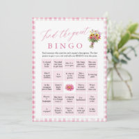 Pink Find the Guest Bingo Bridal Shower Game