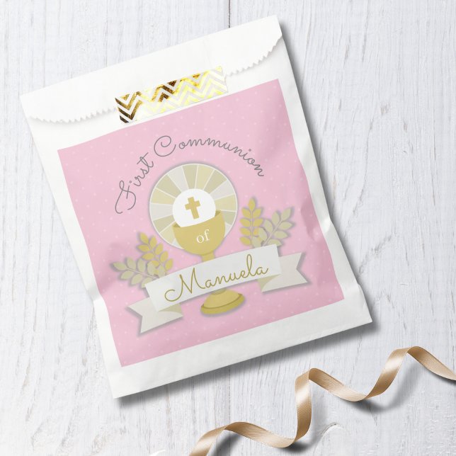 Pink First Holy Communion Favour Bags (Creator Uploaded)