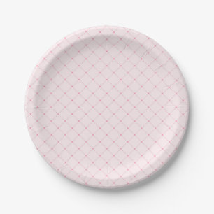 Pink First Rodeo Cowgirl Birthday Paper Plate