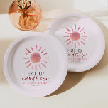 Pink First Trip Around The Sun 1st Birthday Party Paper Plate<br><div class="desc">These are Pink First Trip Around The Sun 1st Birthday Party Paper Plates!</div>