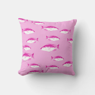 Pink fish cushion