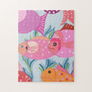 Pink fish jigsaw puzzle