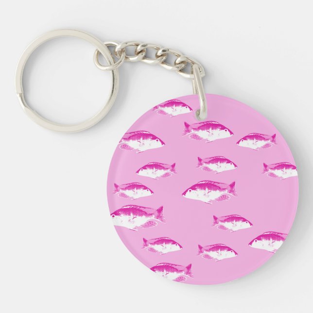 Pink fish key ring (Front)