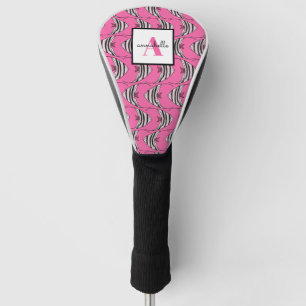 Pink Fish Monogram Golf Head Cover