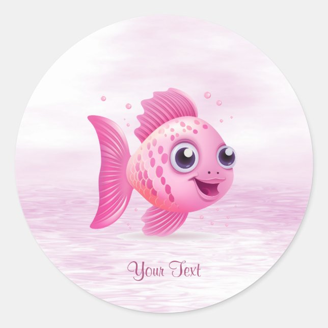 Pink Fish Sticker (Front)