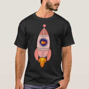 Pink Fish the Rocketship T-Shirt