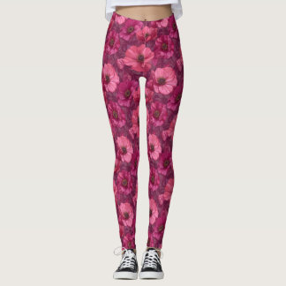 Pink Fitness Fashion Anemones Aesthetic Moms  Leggings