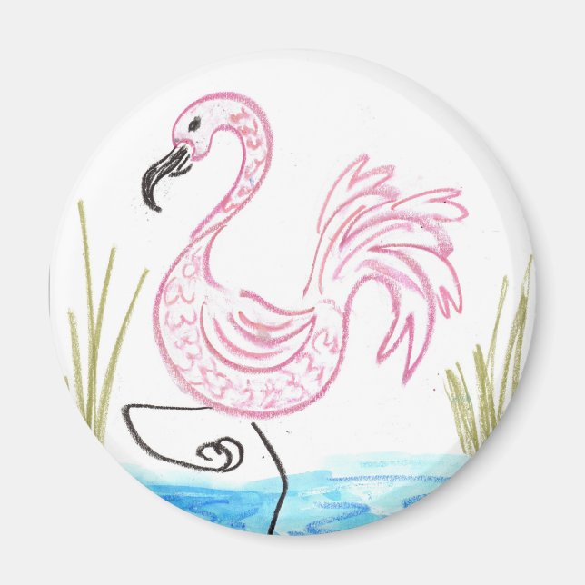 Pink Flamingo #13 Magnet (Front)