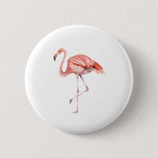 Pink Flamingo 6 Cm Round Badge (Front)