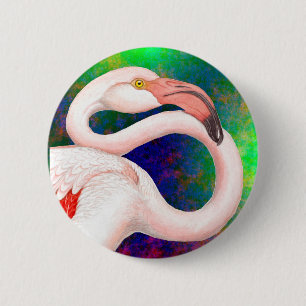 Pink Flamingo 6 Cm Round Badge