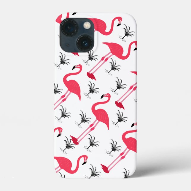 Pink Flamingo and Palm Tree Pattern  Case-Mate iPhone Case (Back)