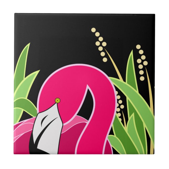 Pink Flamingo Art Tile (Front)
