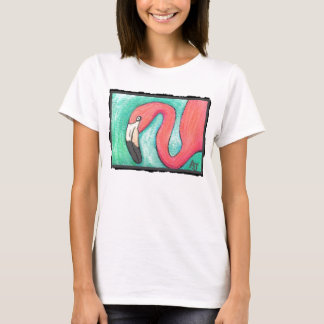 Pink Flamingo - artsy t-shirt