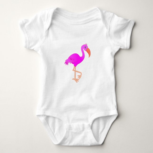 Pink Flamingo Baby Bodysuit (Front)
